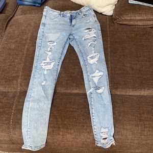 American eagle stretch leggings jeans only worn once!! size 6